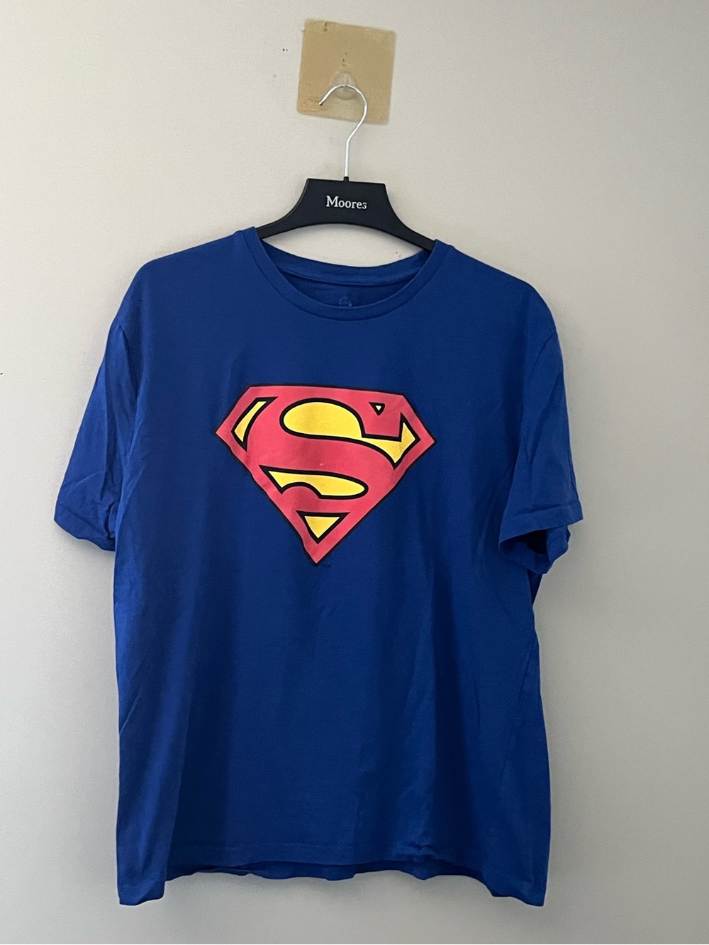 Superman Logo Graphic T-Shirt Blue 100% Cotton Men’s XL DC Comics